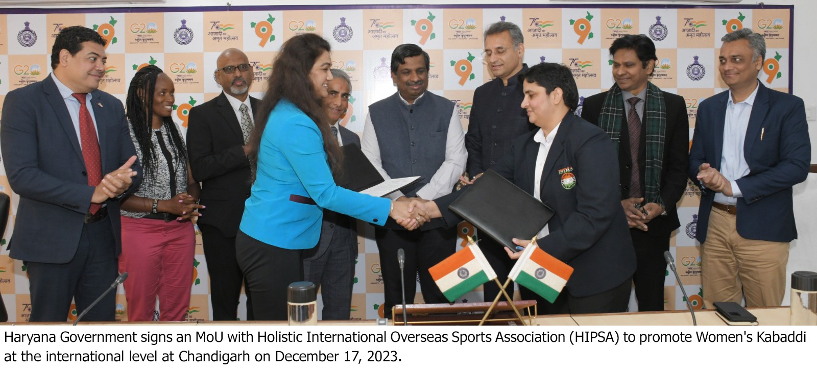 Haryana signs MoU with HIPSA for the development and promotion of Women Kabaddi