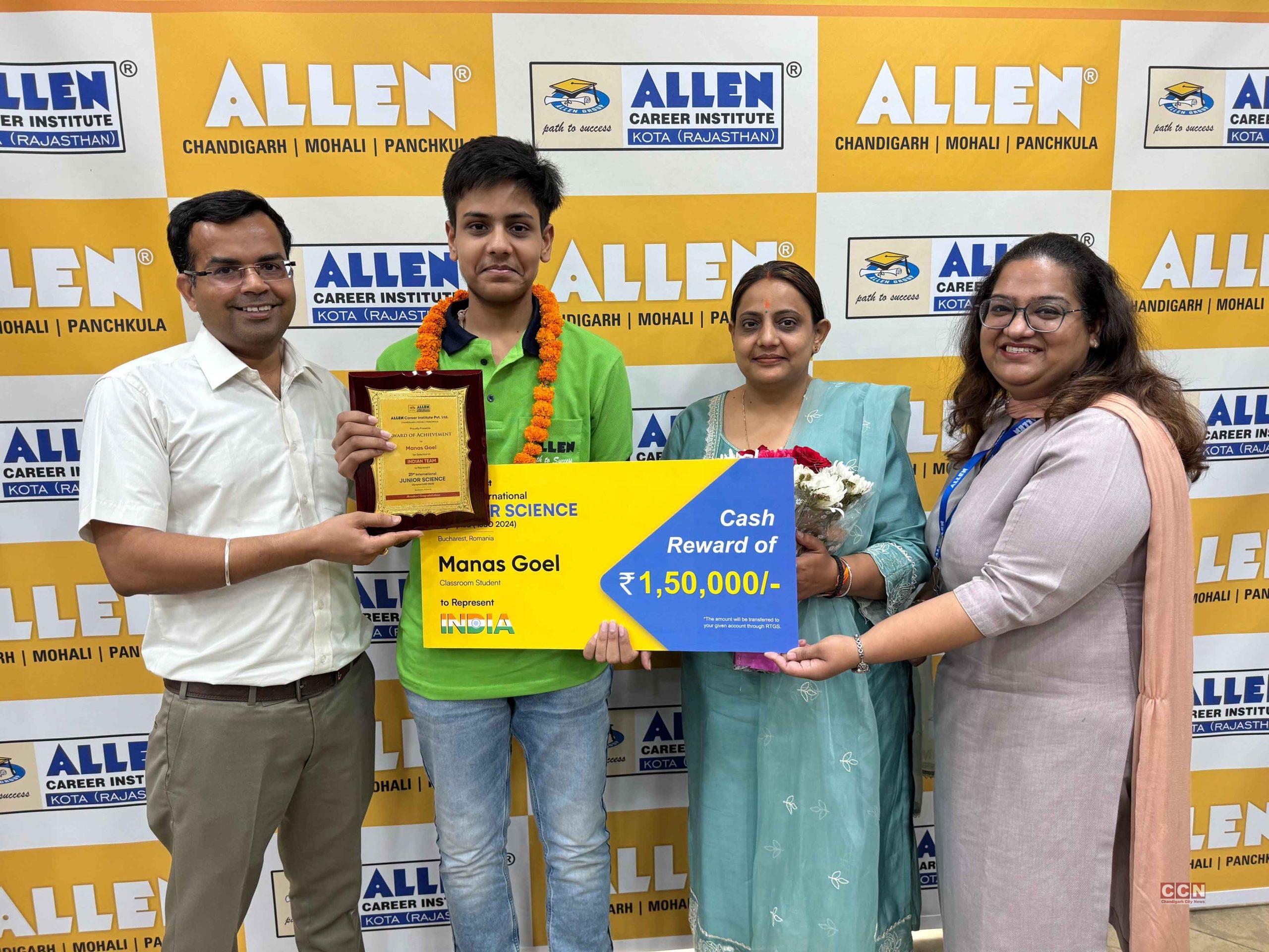 Harsh Raj Pal Allen Math Allen Chandigarh students created history in Junior Science Olympiad ...
