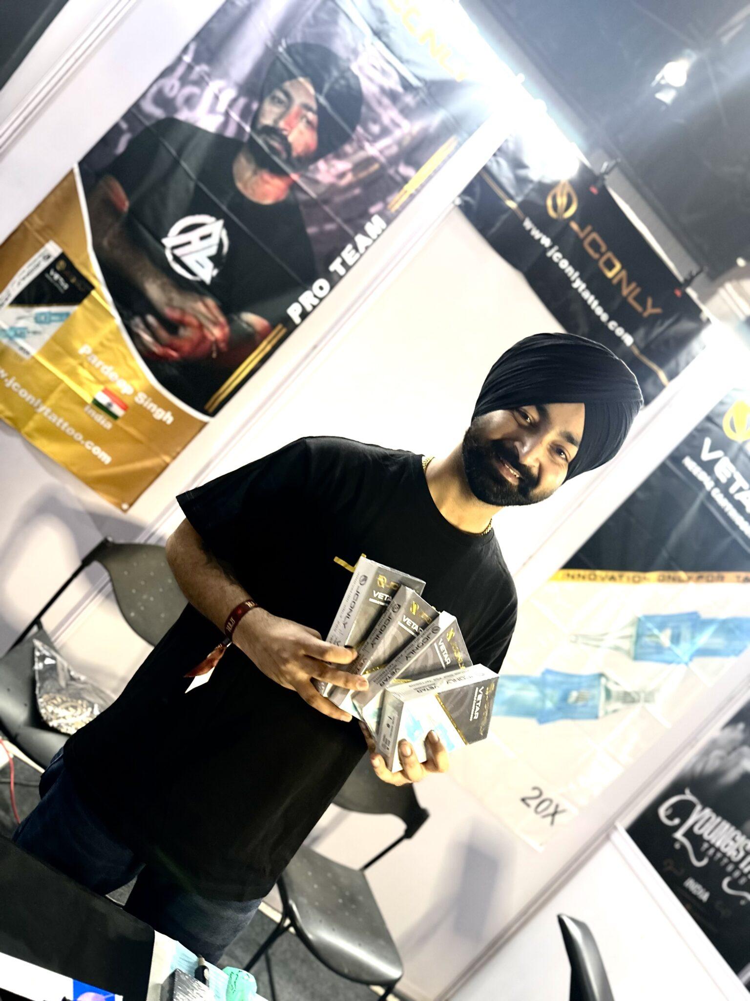 Chandigarh Tattoo Artist Pardeep Singh Joins Elite JCONLY VETAR Pro Team