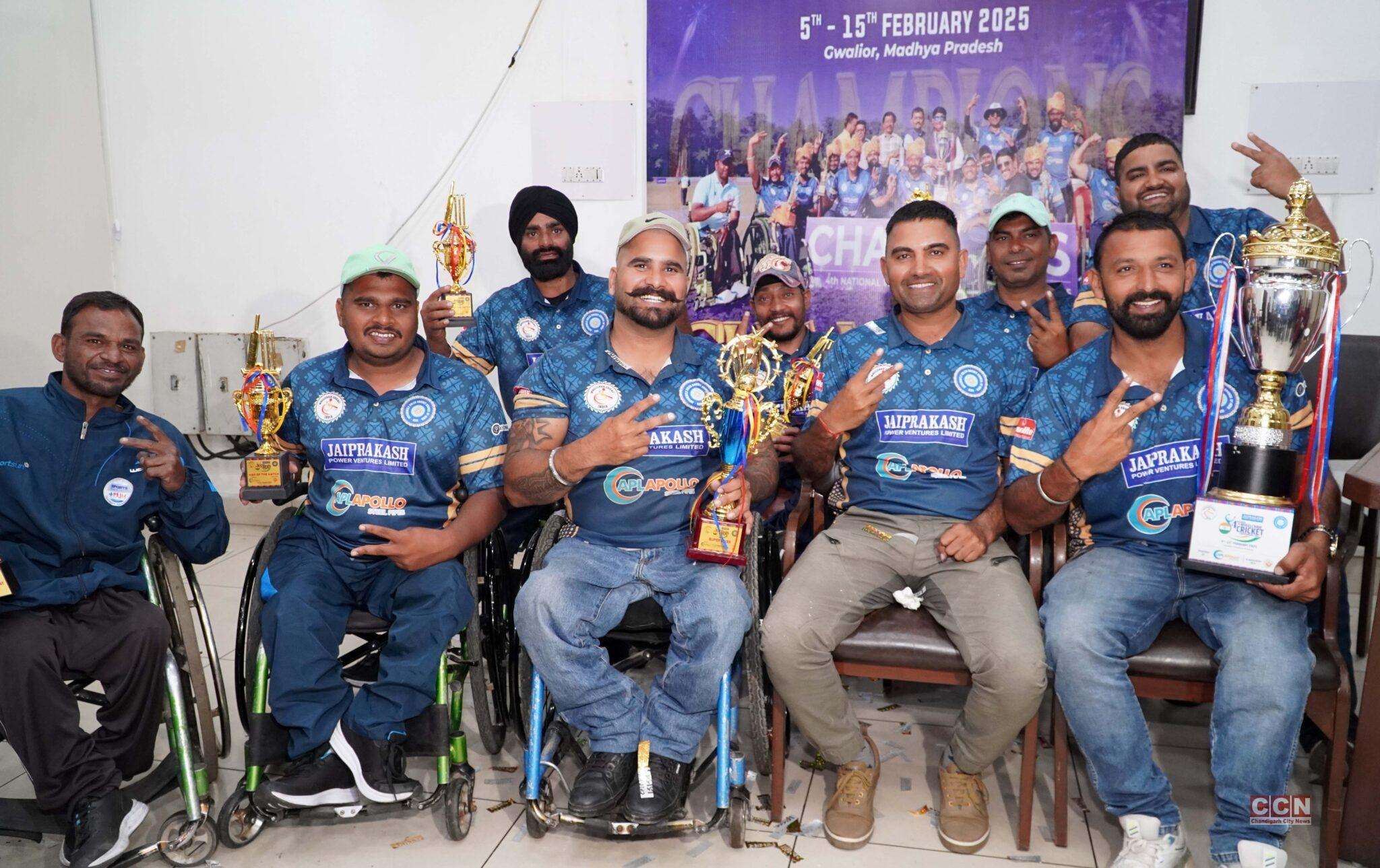 Chandigarh’s Wheelchair Cricket Team wins National Wheelchair Cricket Championship in Gwalior
