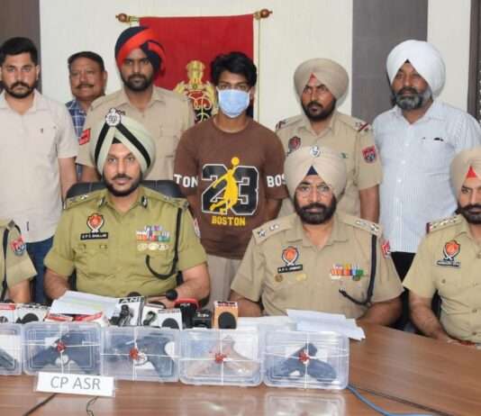 UK-based Dharma Sandhu Led Bki terror module busted in Amritsar;1 held with 6 Sophisticated Pistols UK-based Dharma Sandhu Led Bki terror module busted in Amritsar;1 held with 6 Sophisticated Pistols